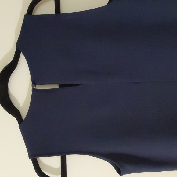 NWT Sandra Darren Navy Blue Business Dress - Picture 8 of 11